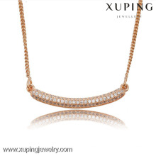 42836 moda rosa cor de ouro longa estação colar de cristal melhor qualidade jewellry para senhora